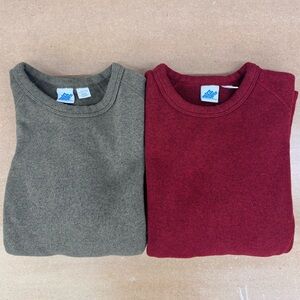 Eastern Mountain Sports Crewneck Sweatshirts (Lot of 2) - Olive and Burgundy